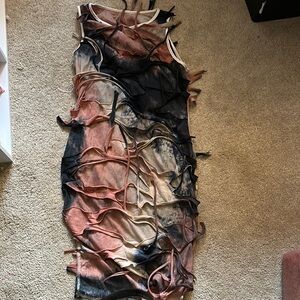 Unique Multicolor Artistic Dress